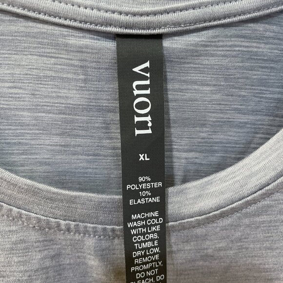 NEW Vuori Womens Long Sleeve Lux Crew Performance Tee NWT XL Platinum Heather - Picture 2 of 10